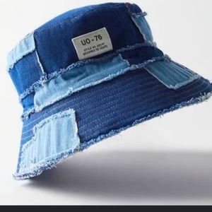 UO Frayed Patchwork Bucket Hat